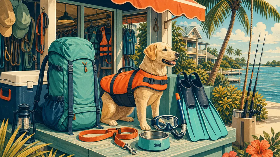 Florida Keys outdoor & pet supplies scene