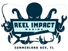 Reel Impact Marina & Boat Works official logo